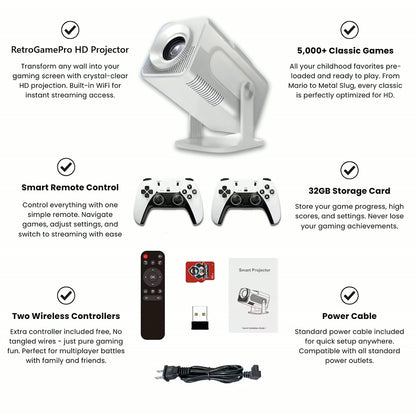 RetroGamePro HD projector features